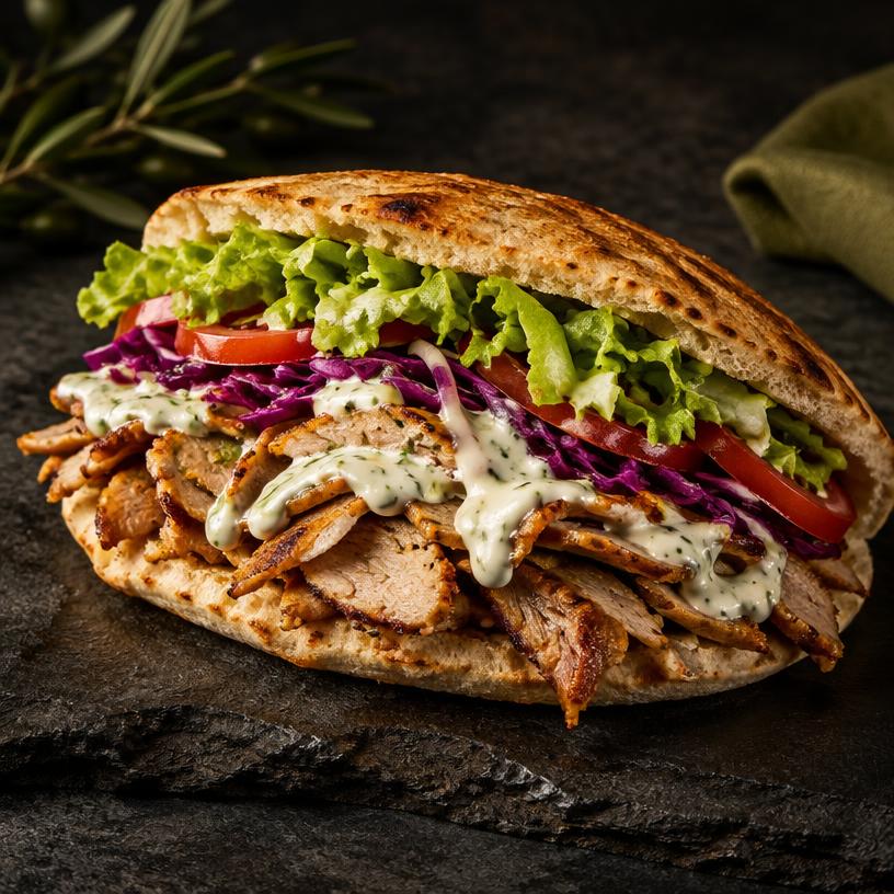 Frischer Döner im Fladenbrot