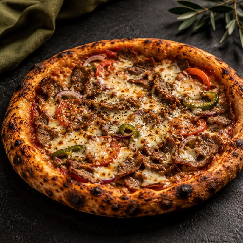 Ofenfrische Pizza mit knusprigem Rand